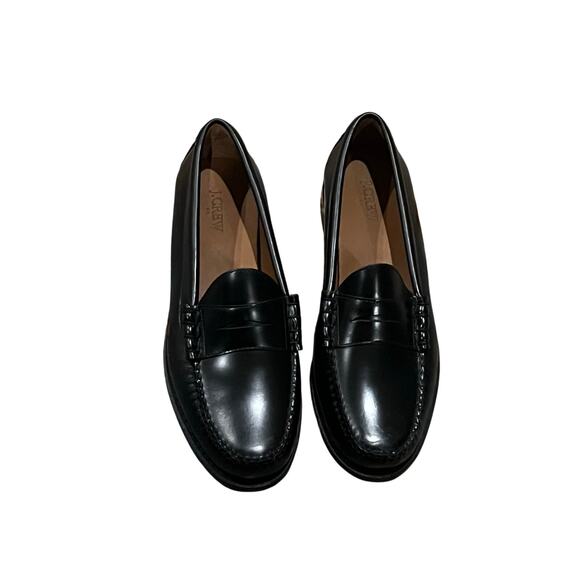 J. Crew Men\'s Penny Loafers Shoes Comfort Leather Round-Toe Black Size 10 NWOB main image 7